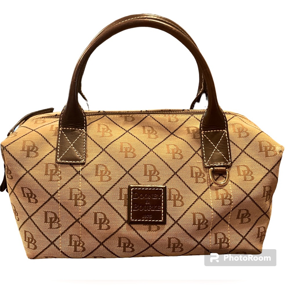 Dooney and Bourke~Authentic Signature Canvas/Leather Satchel Duffel Handbag